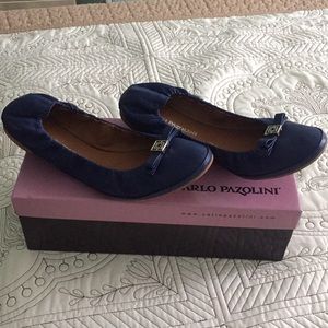 Carlo Pazolini blue leather flats